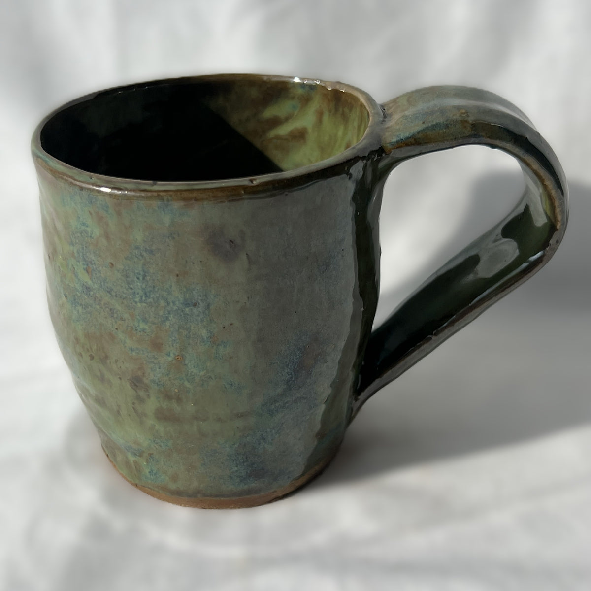 Handmade Ceramic Smooth Textured green mug