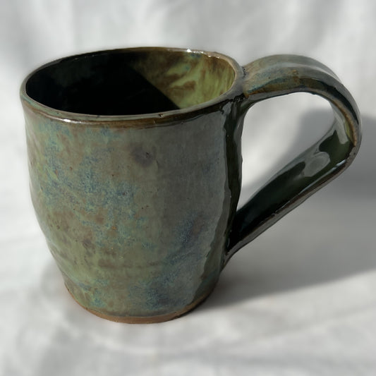 Handmade Ceramic Smooth Textured green mug